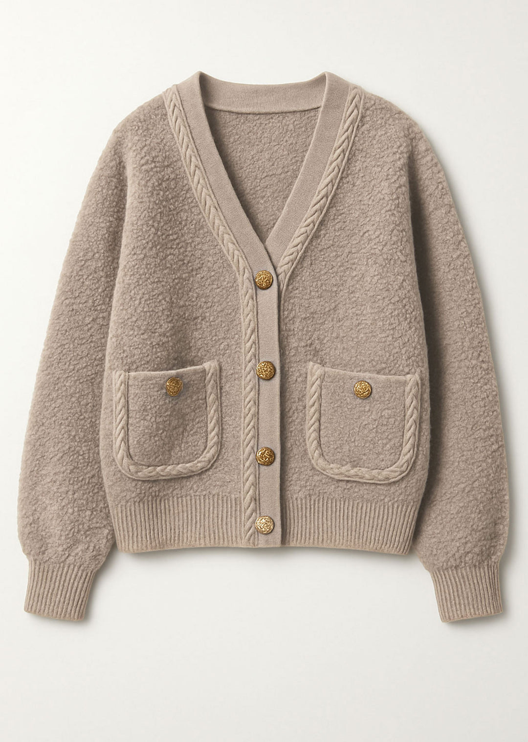 Taupe Teddy Cardigan