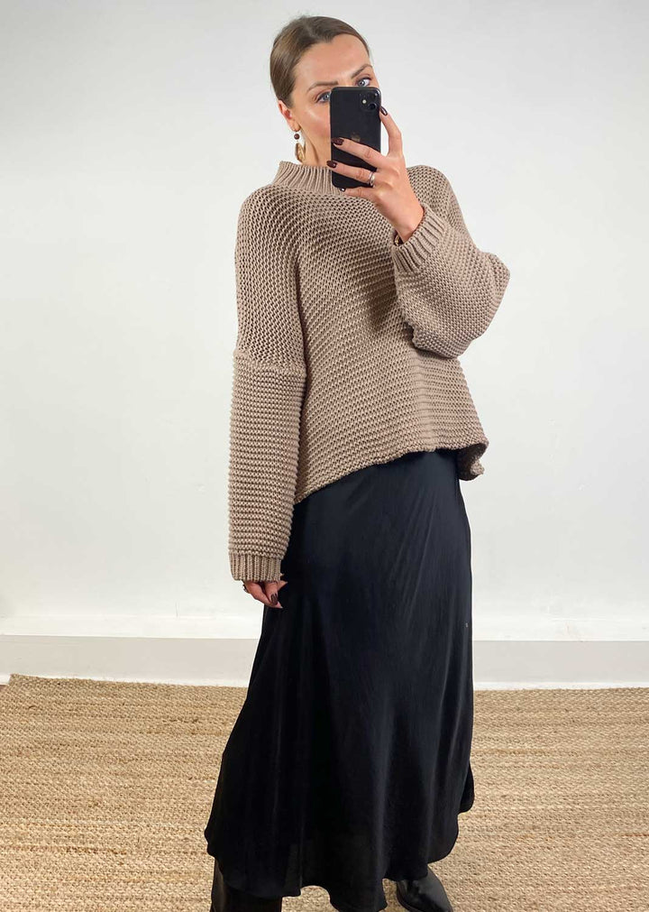 Christy Knit Jumper Taupe