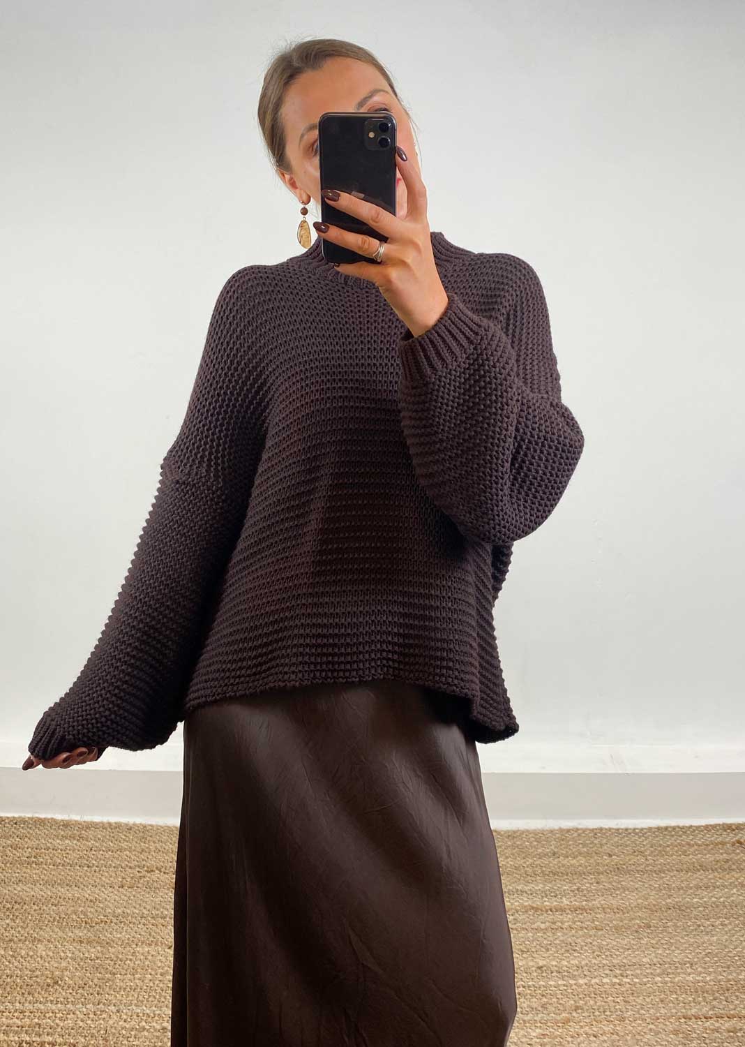Christy Knit Jumper Chocolate