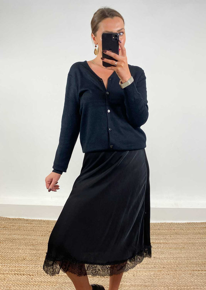Joni Soft Knit Cardigan Black