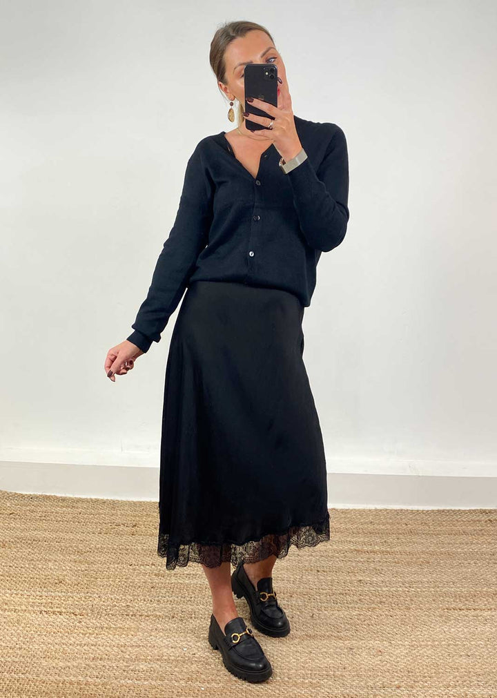Joni Soft Knit Cardigan Black