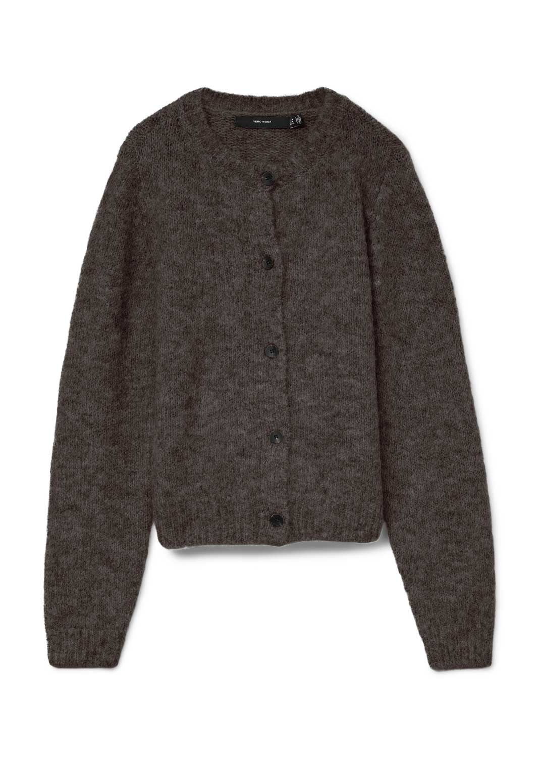 Brown cardigan on a white background
