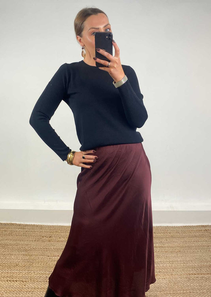 Sarah Basic Knit Top Black