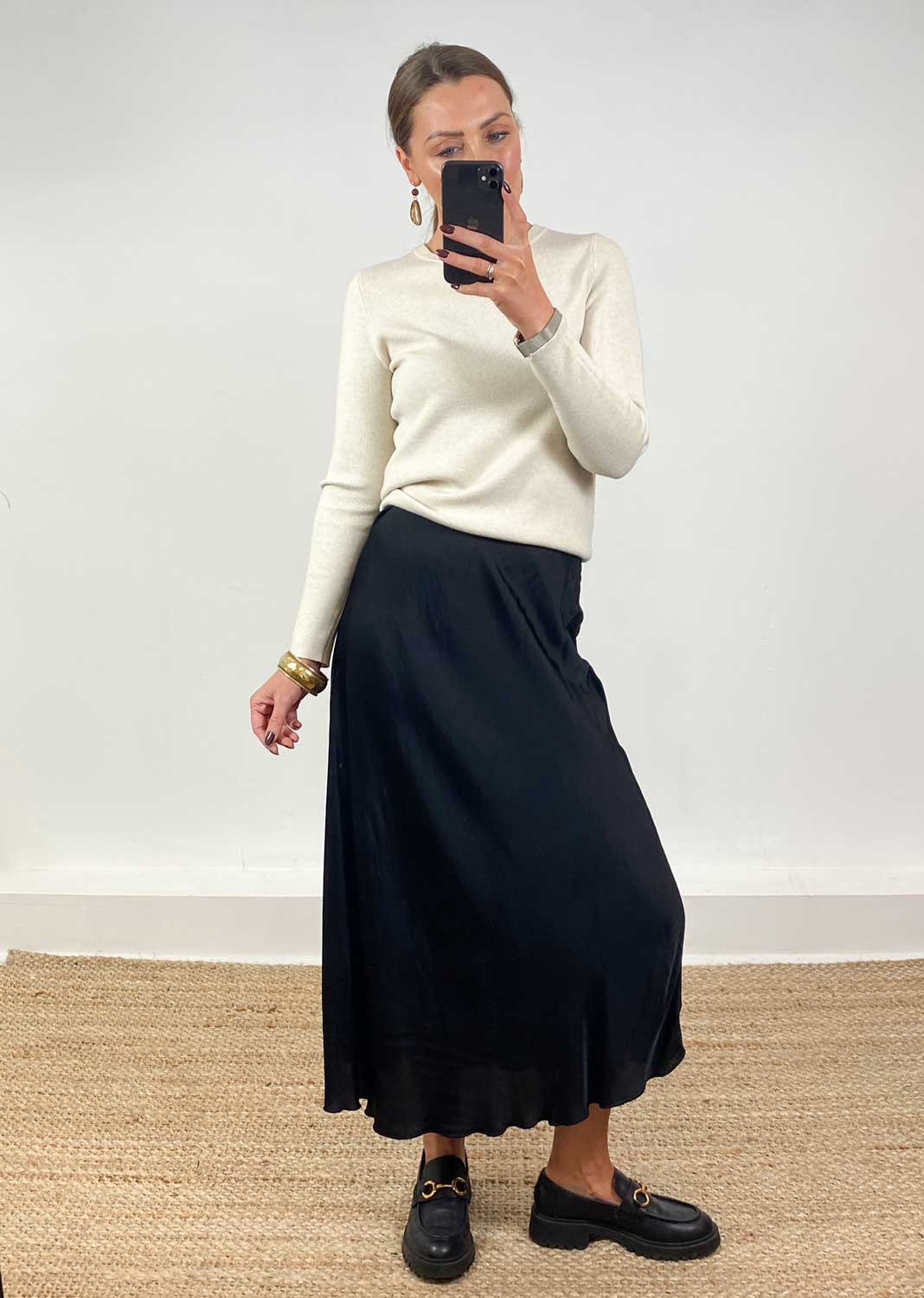 Sarah Basic Knit Top Cream