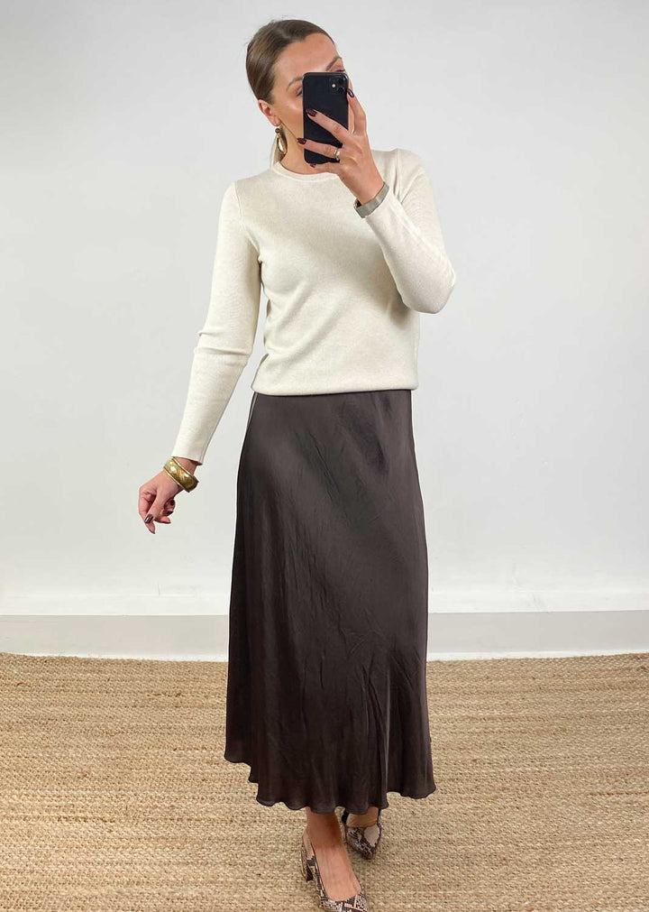 Sarah Basic Knit Top Cream