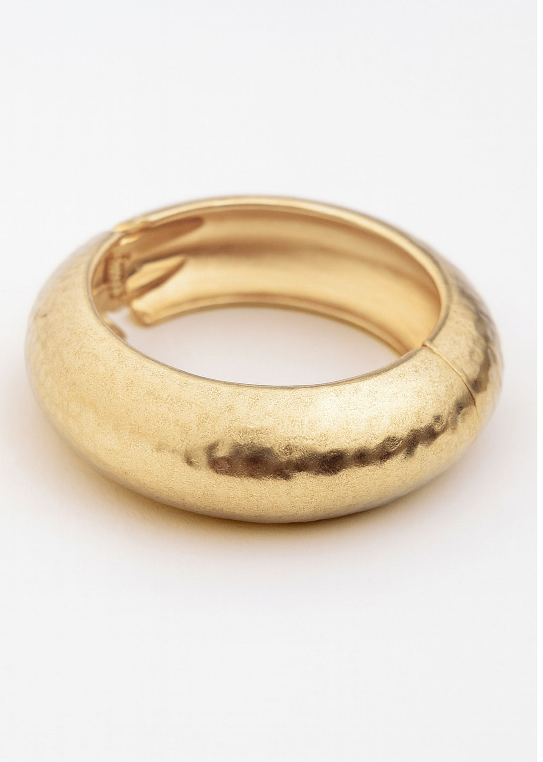 Indie Hammered Gold Bangle