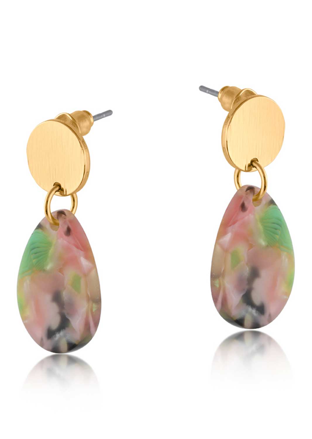 Isola Drop Resin Earrings in Pink