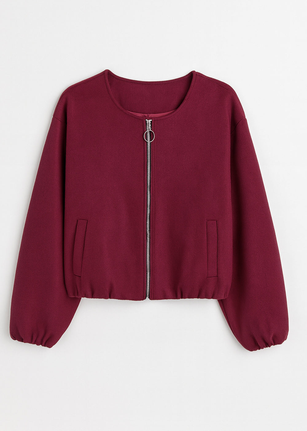 Burgundy Bomber Jacket