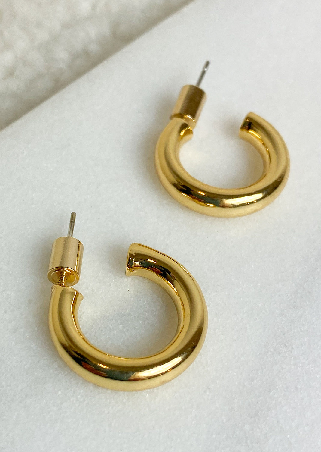 Paula Gold Hoop Earrings by Big Metal