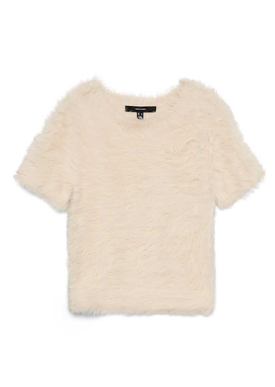 Faux Fur Top Cream