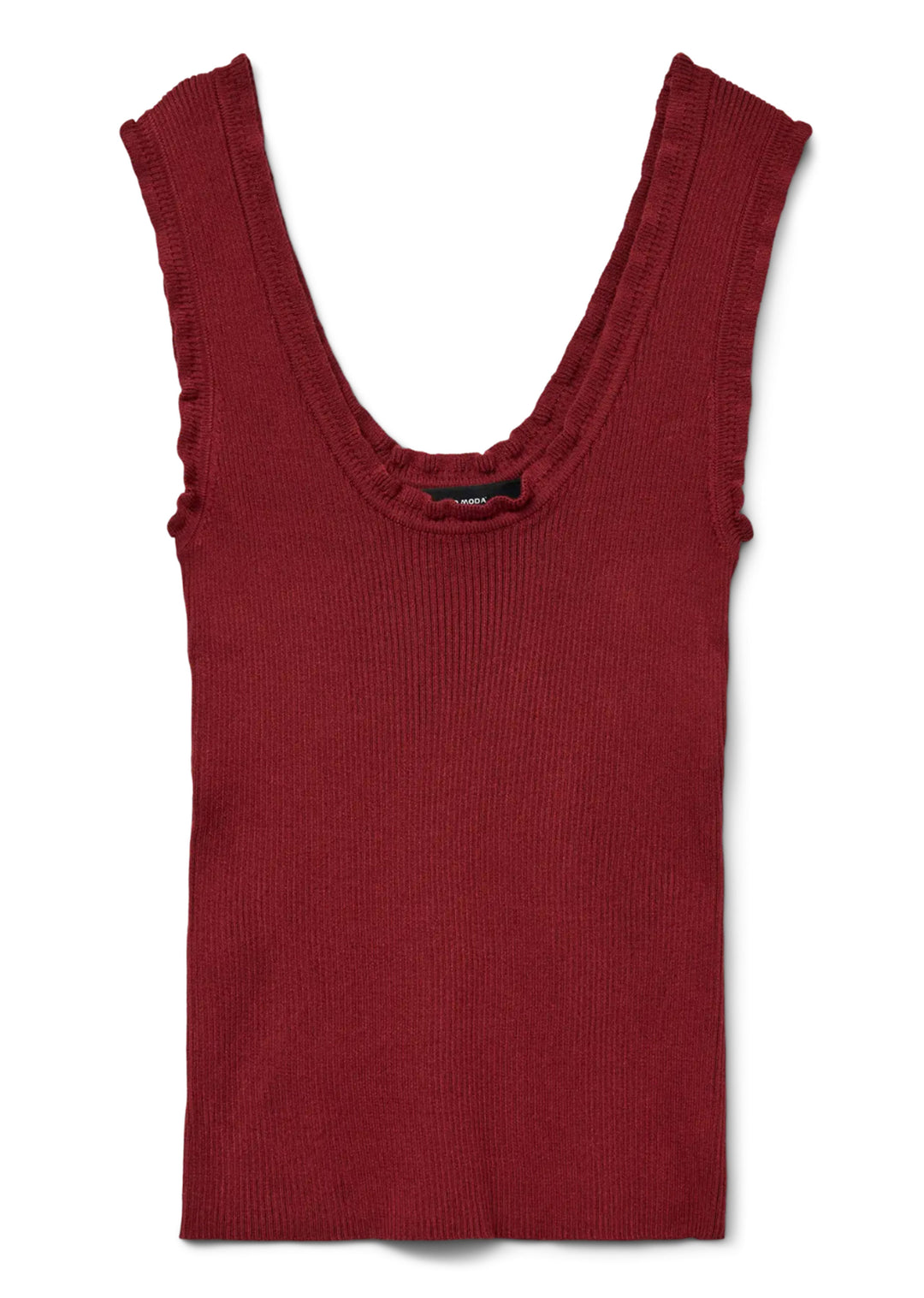 Wonder Ribbed Vest in Burgundy