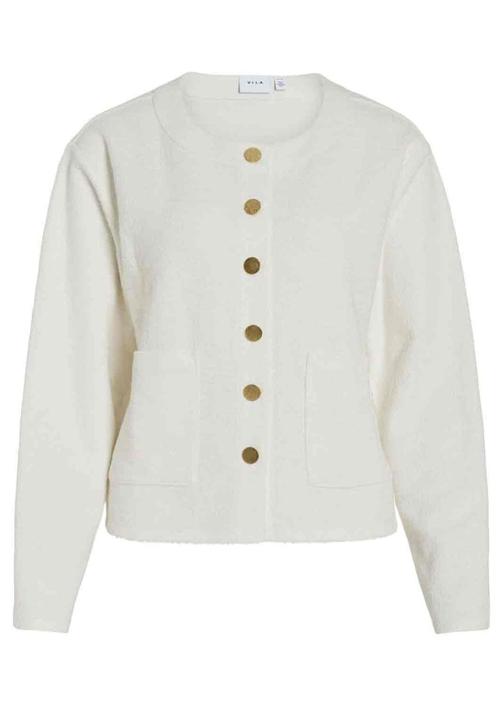 VILA Amy Buttoned Jacket - Ivory