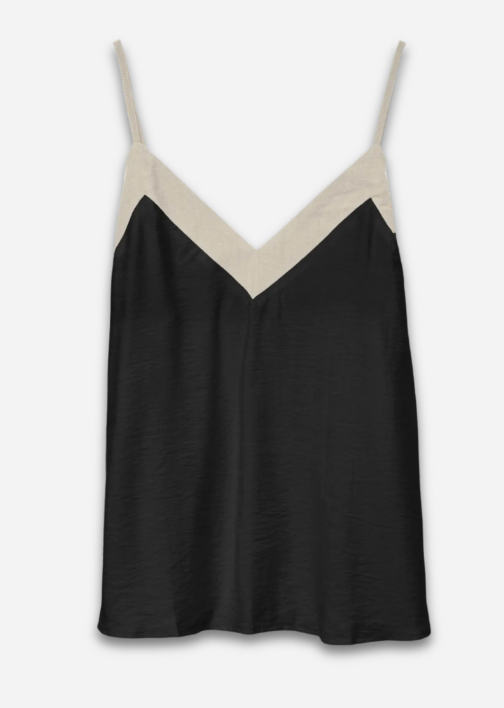 Denise Single Contrast Cami in Black