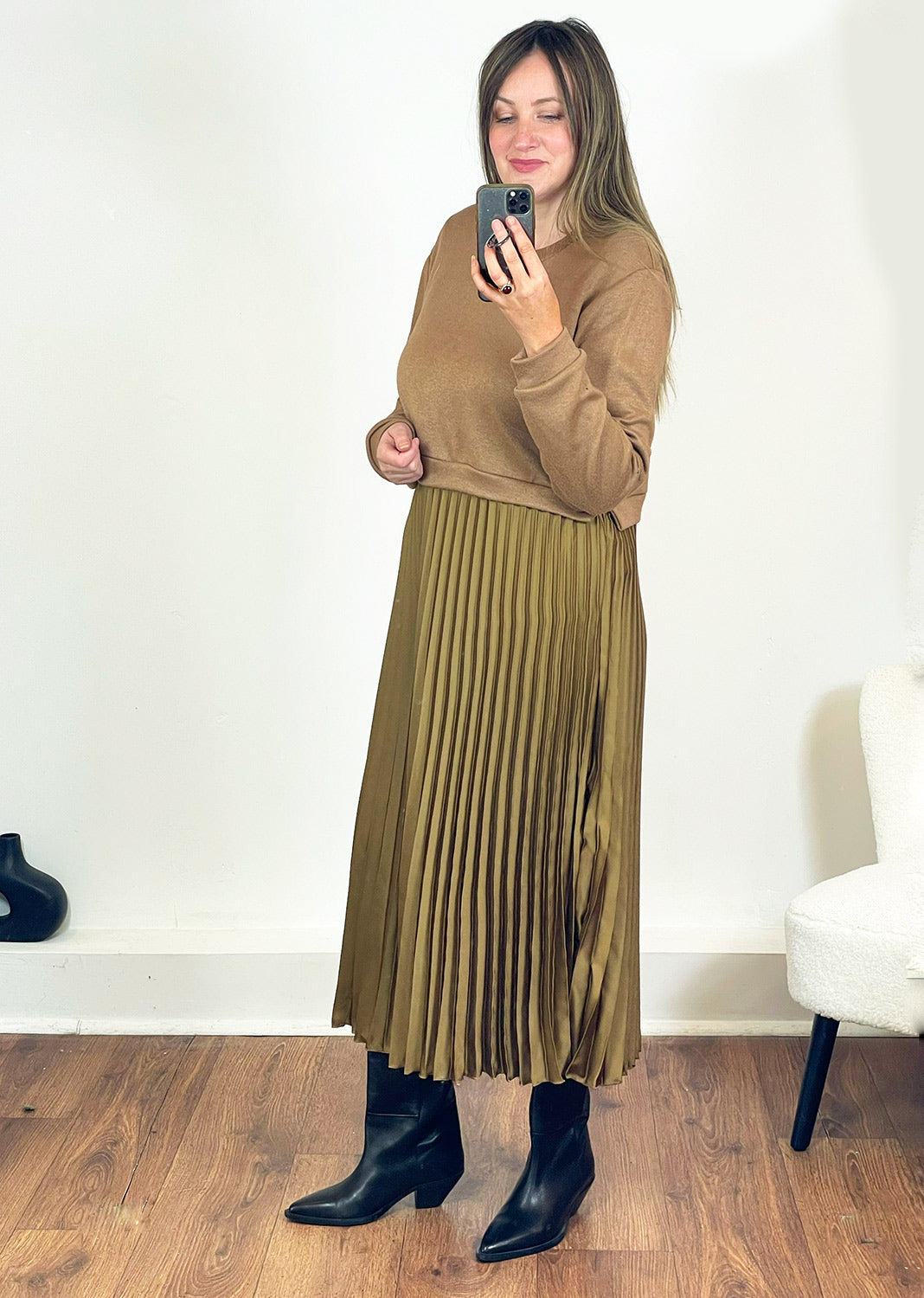 Pleated cheap jumper dress