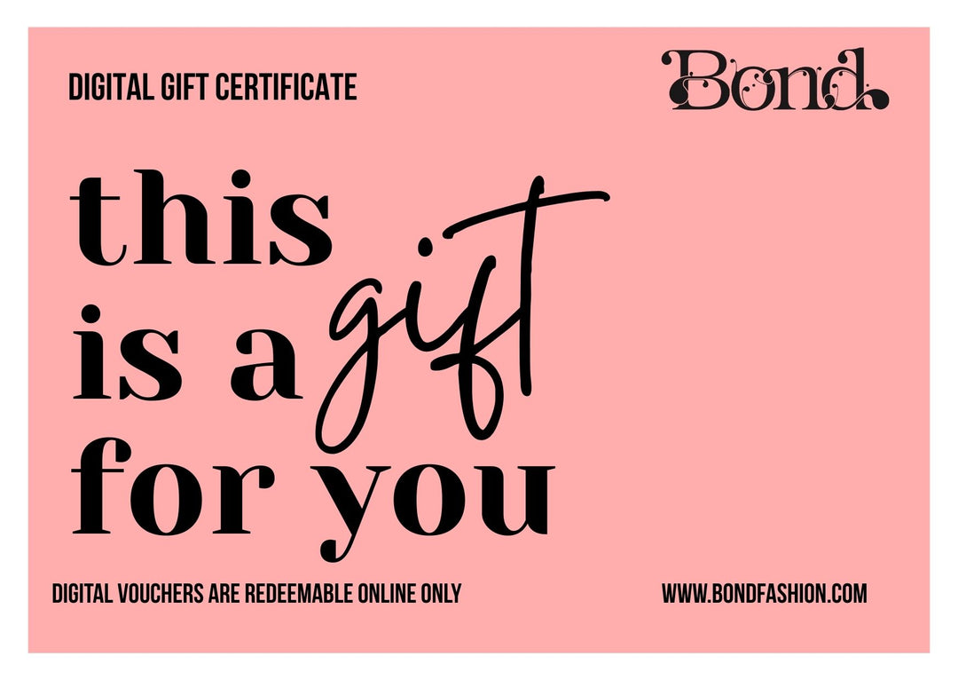 Bond Digital Gift Voucher
