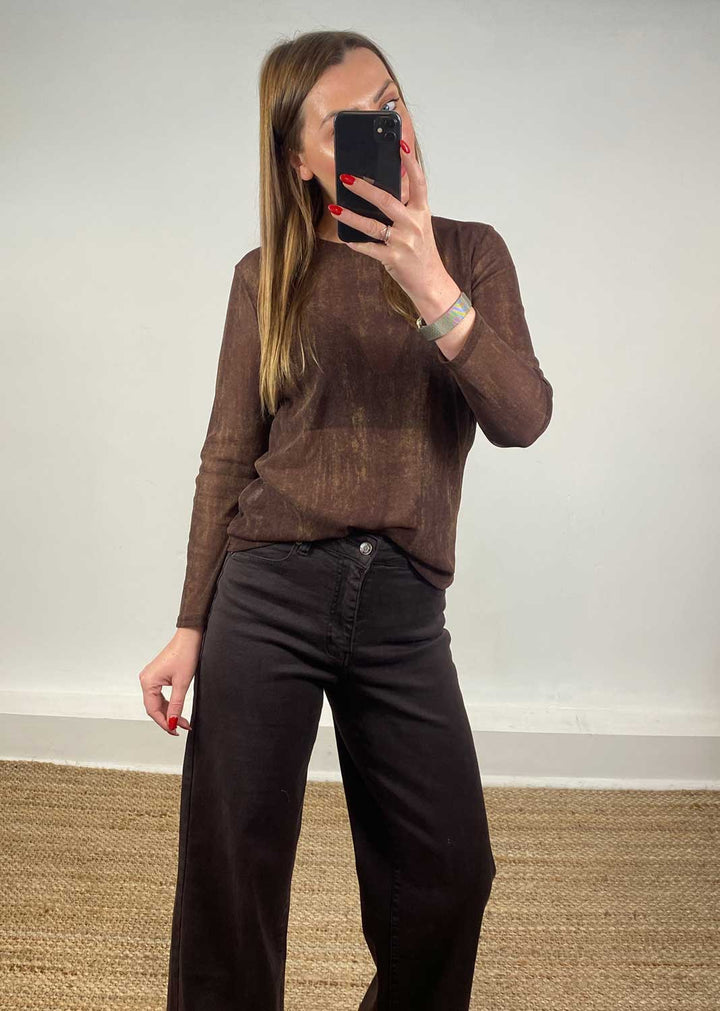 brown shimmer top 