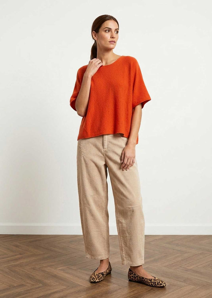 Juliette Burnt Orange Box Knit Top