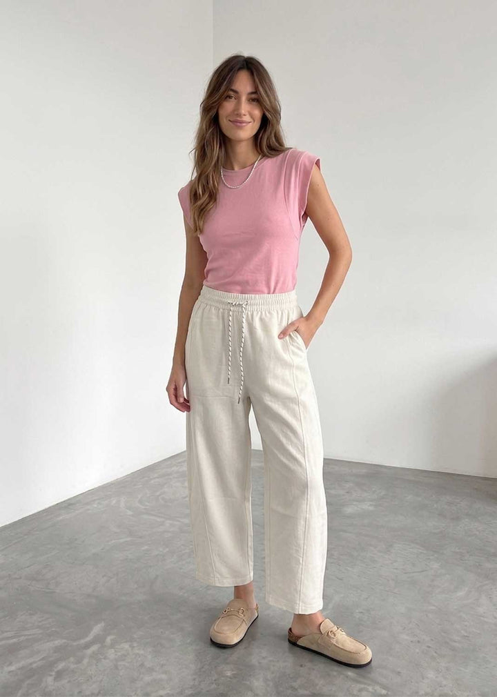 Pink Extended Shoulder Tshirt