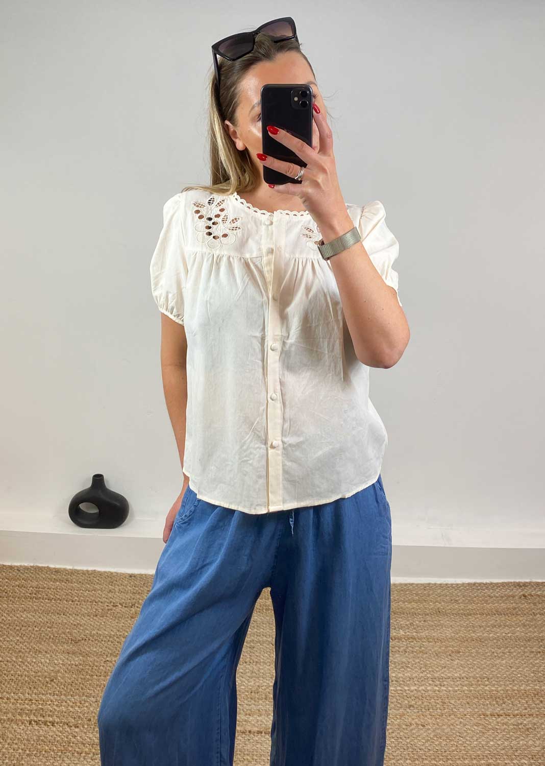 Amelie Embroidered Blouse