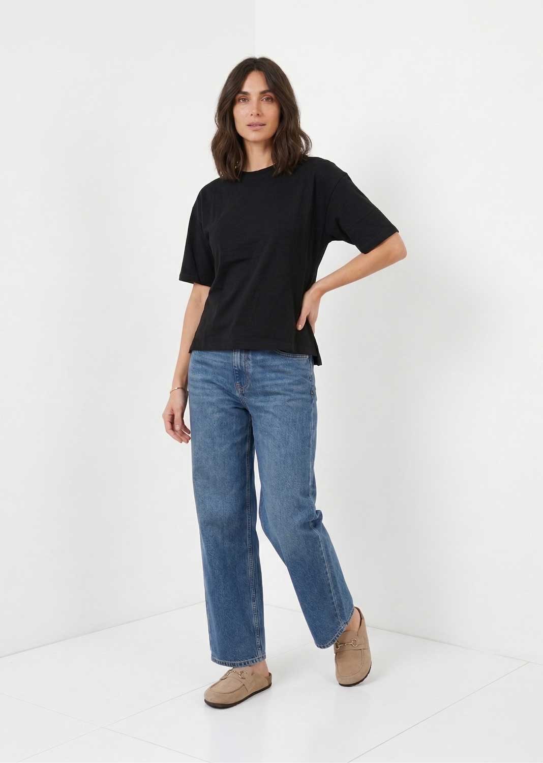 Annie Black Peplum T-shirt