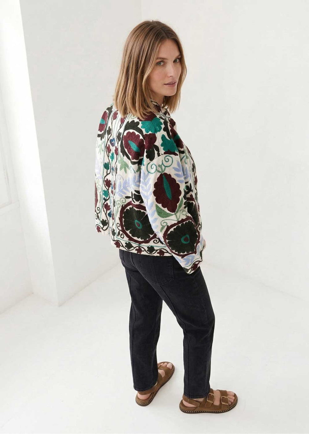 embroidered dolman jacket 