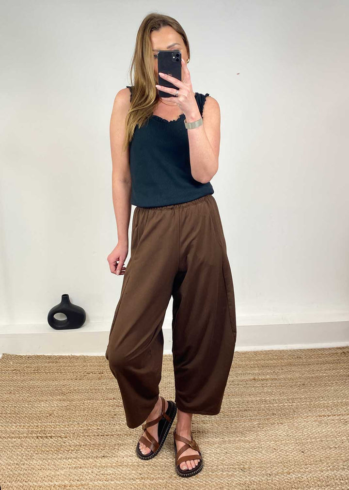 Laurie Ribbed Vest Top in Black
