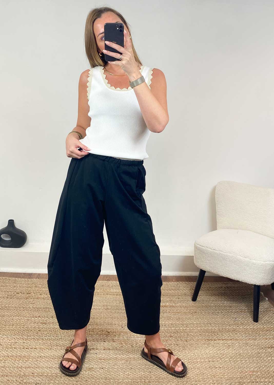 Aspen Jersey Barrel Pants  Black