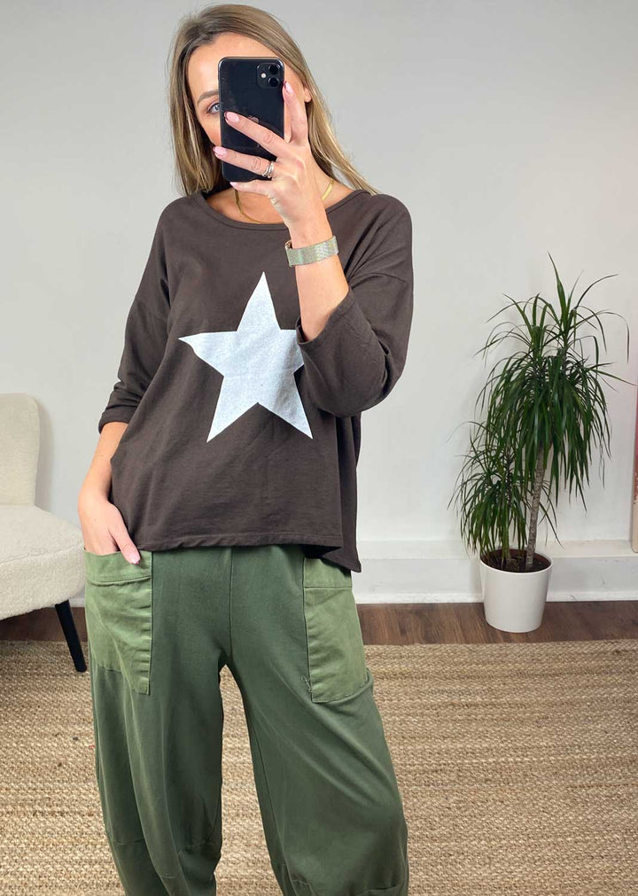 Astria Jersey Star Sweater