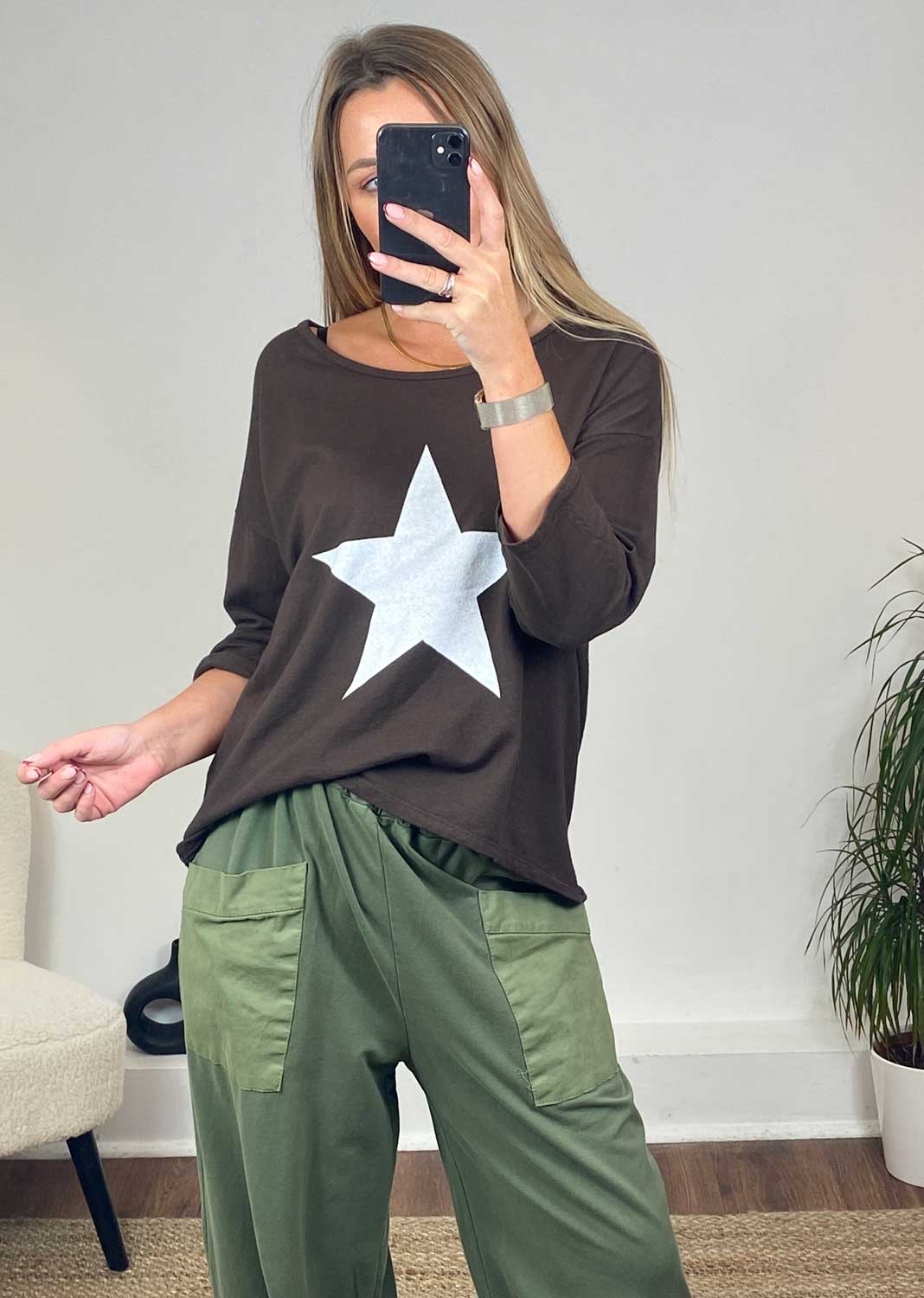 Astria Jersey Star Sweater