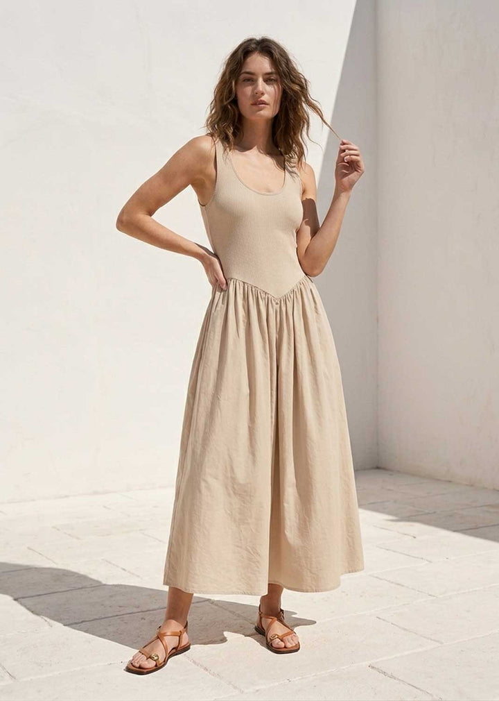 beige full skirt ballet dress