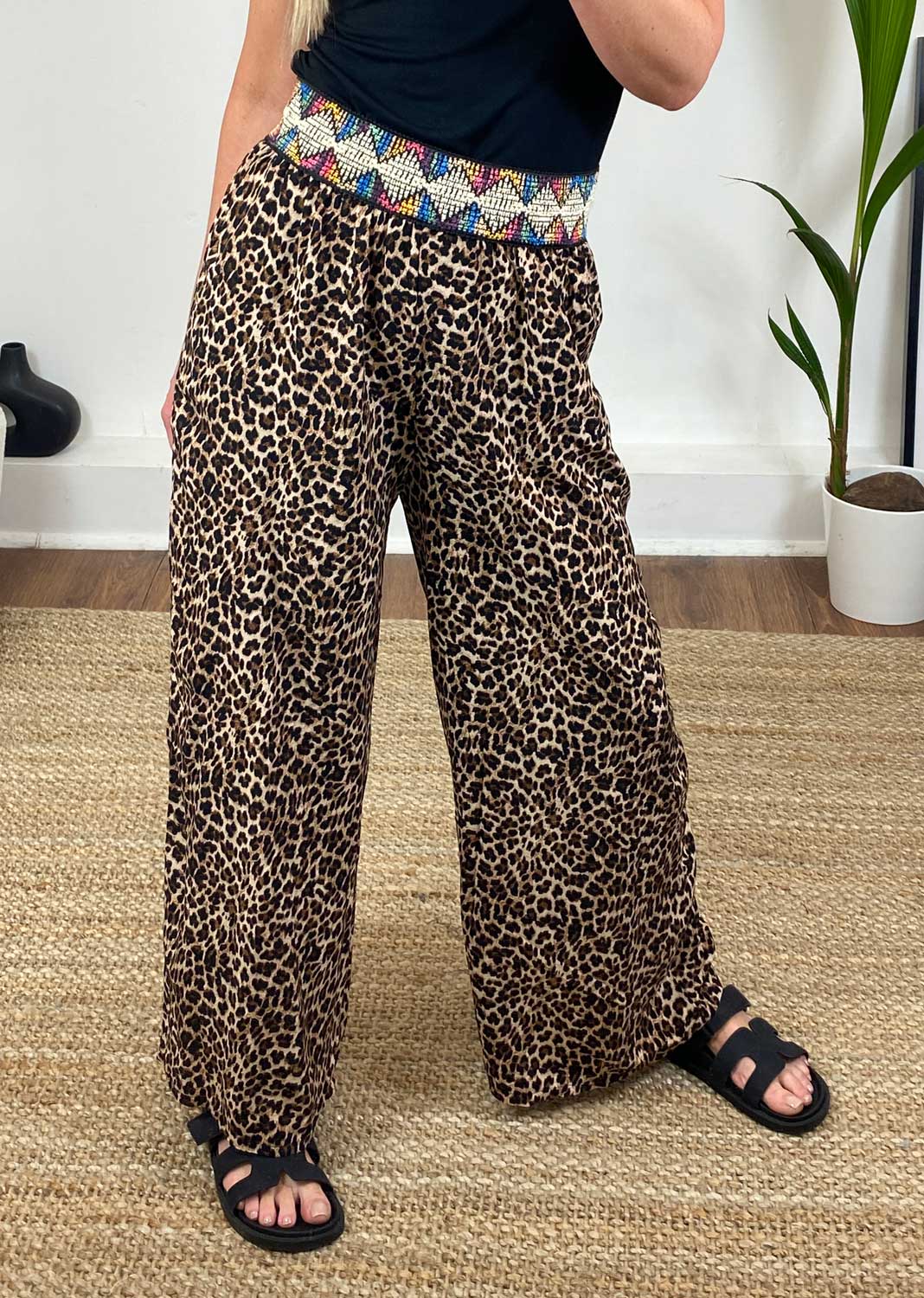 Ayesha Aztec Leopard Trousers