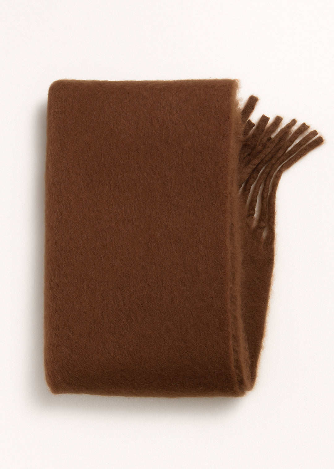 Nella Soft Wool Blend Scarf Brown