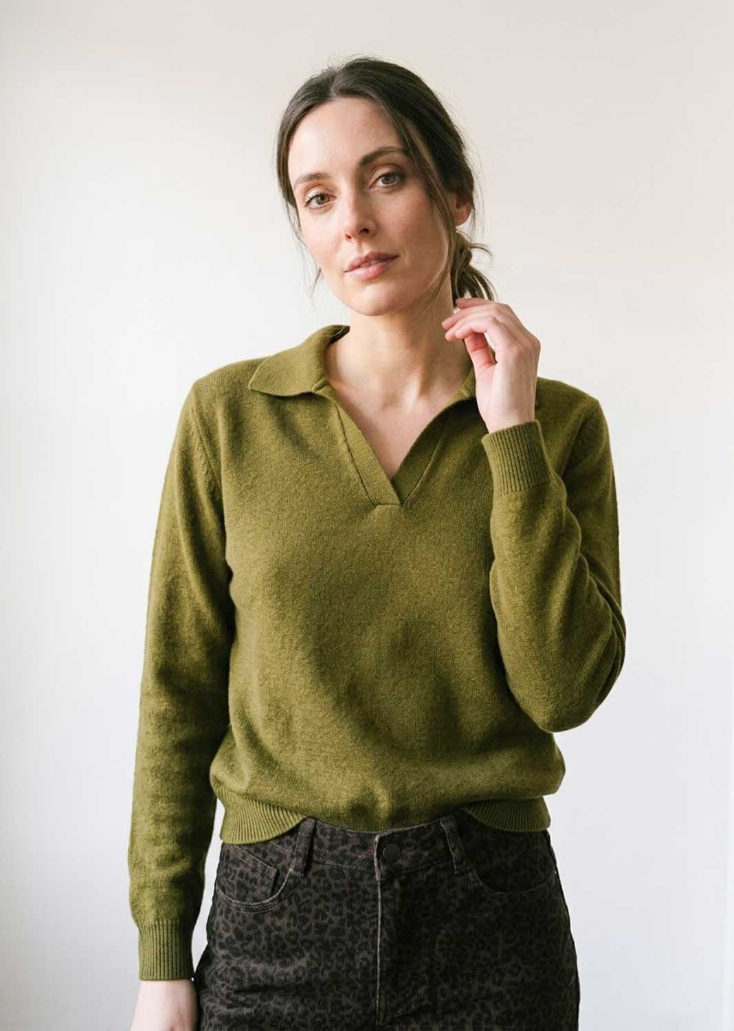 Becki Collared Knit Top