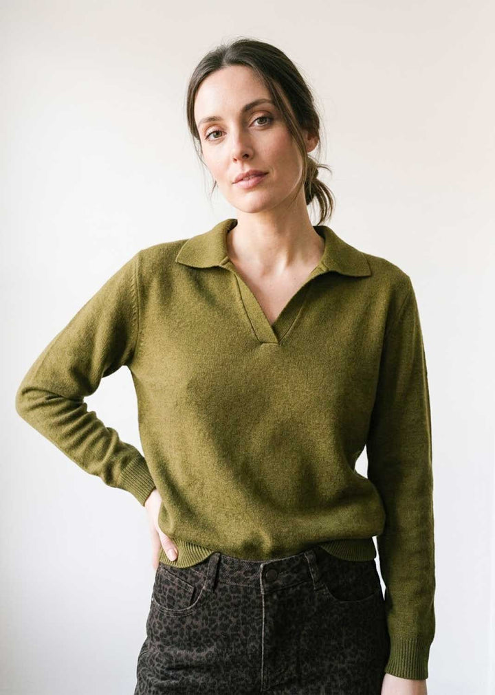 Becki Collared Knit Top