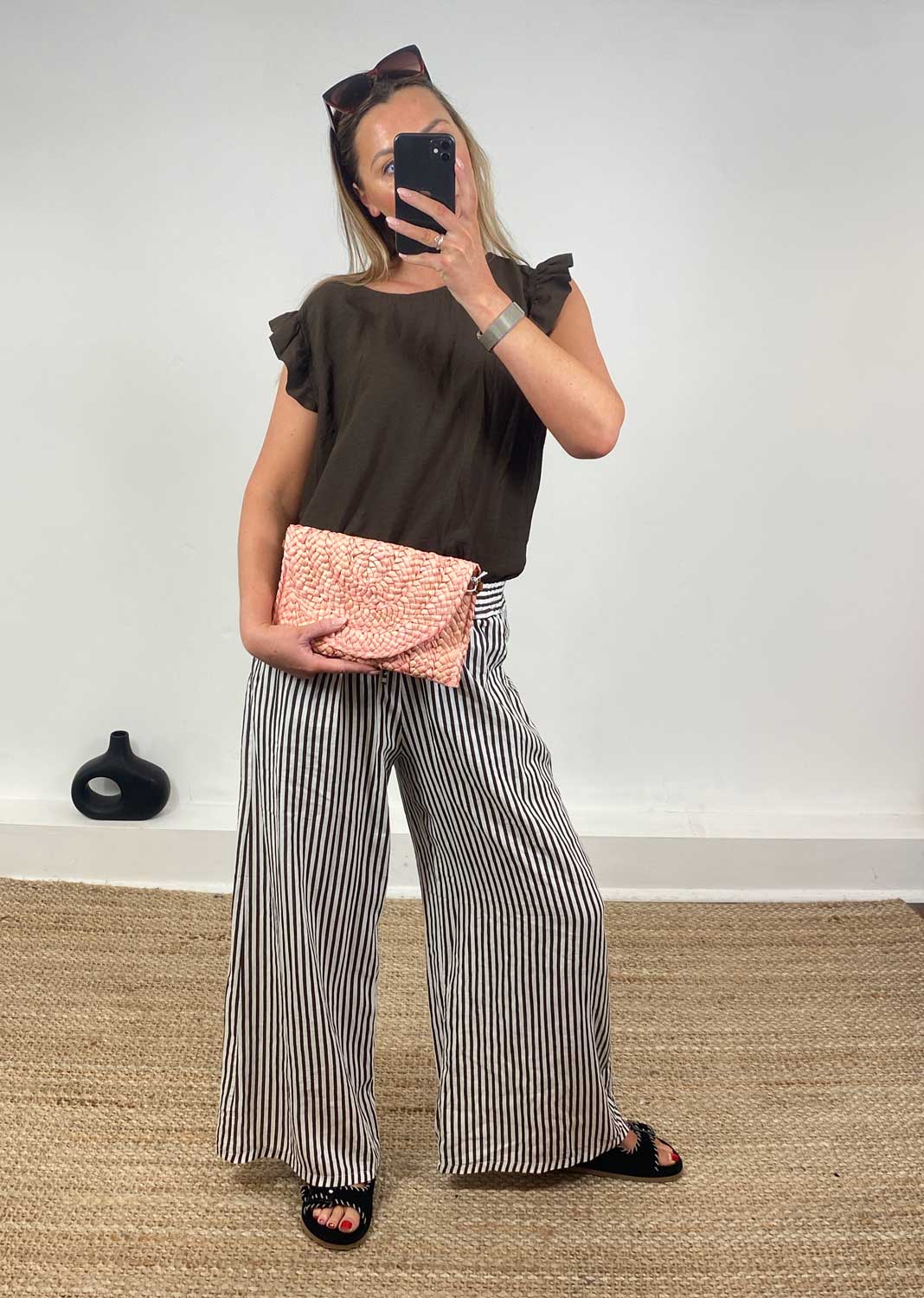 Bella Straw Clutch in Pink