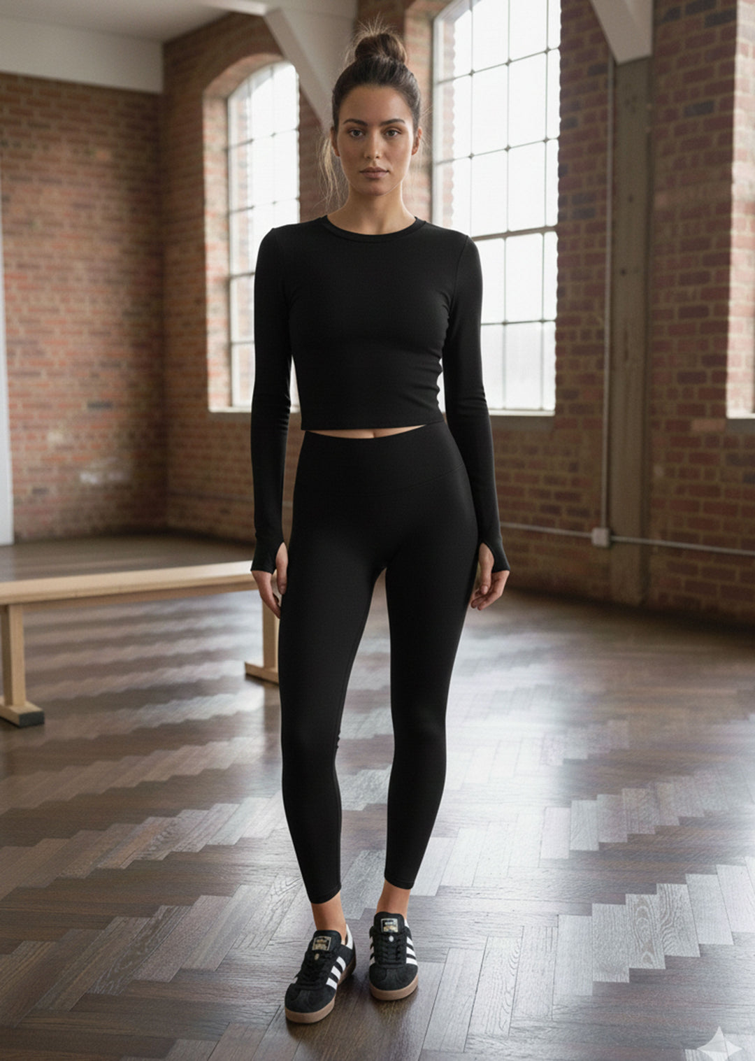 Natalie Fleece Lined Leggings Black