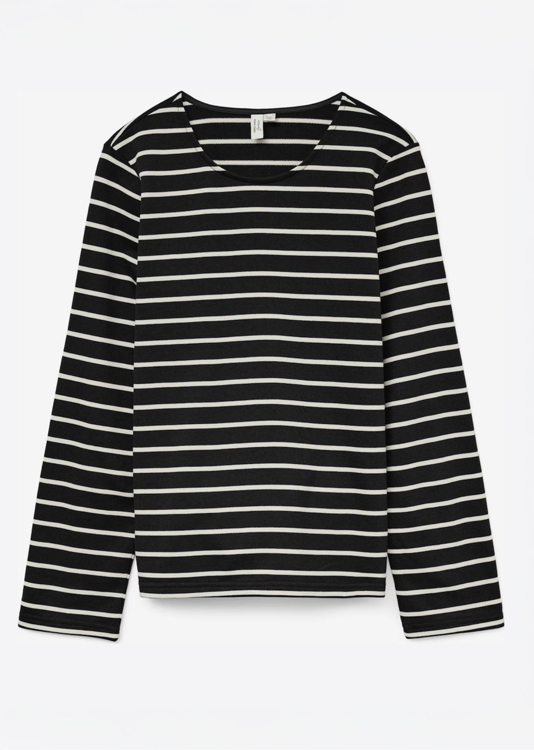 Stripe Jersey Top Black