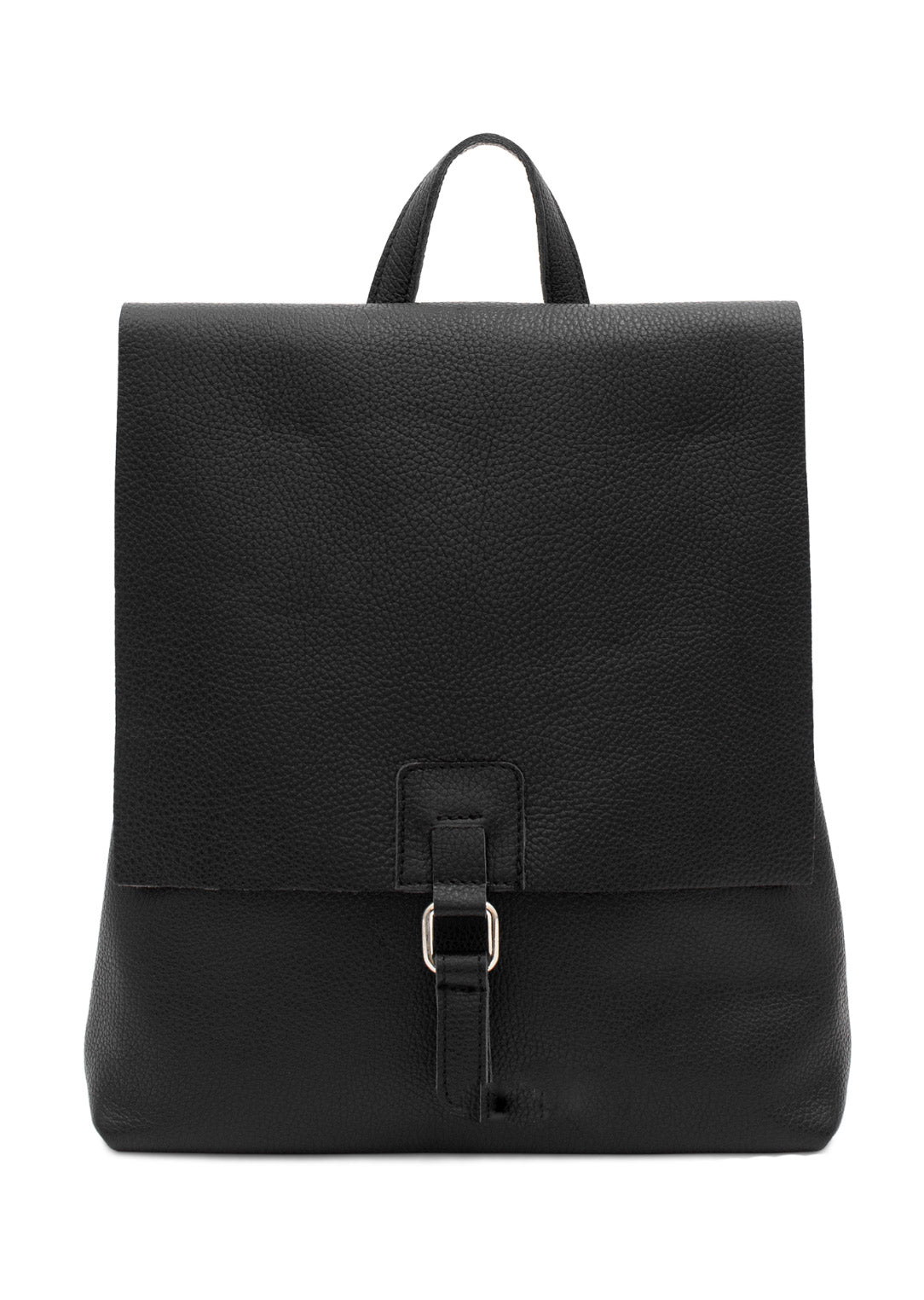 BUCKLE LEATHER BACKPACK