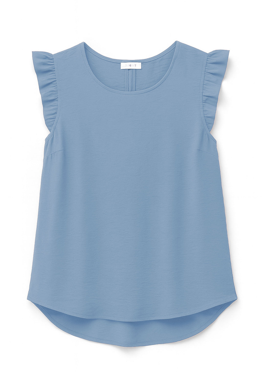 Powder Blue Button Back Top