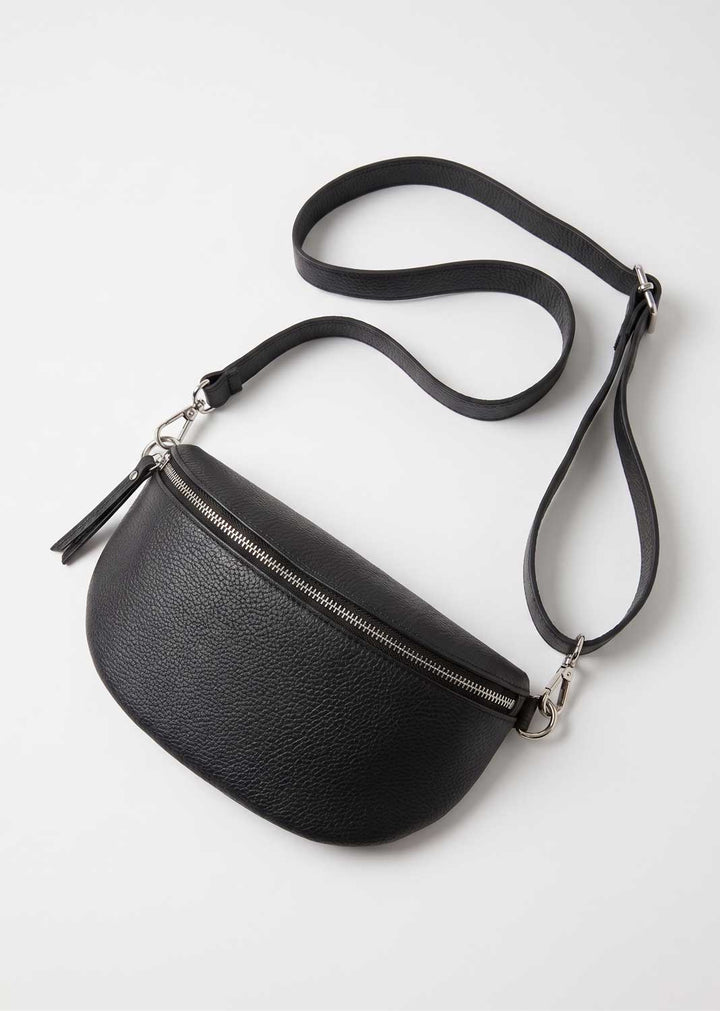 Bonnie Black Leather Sling Bag