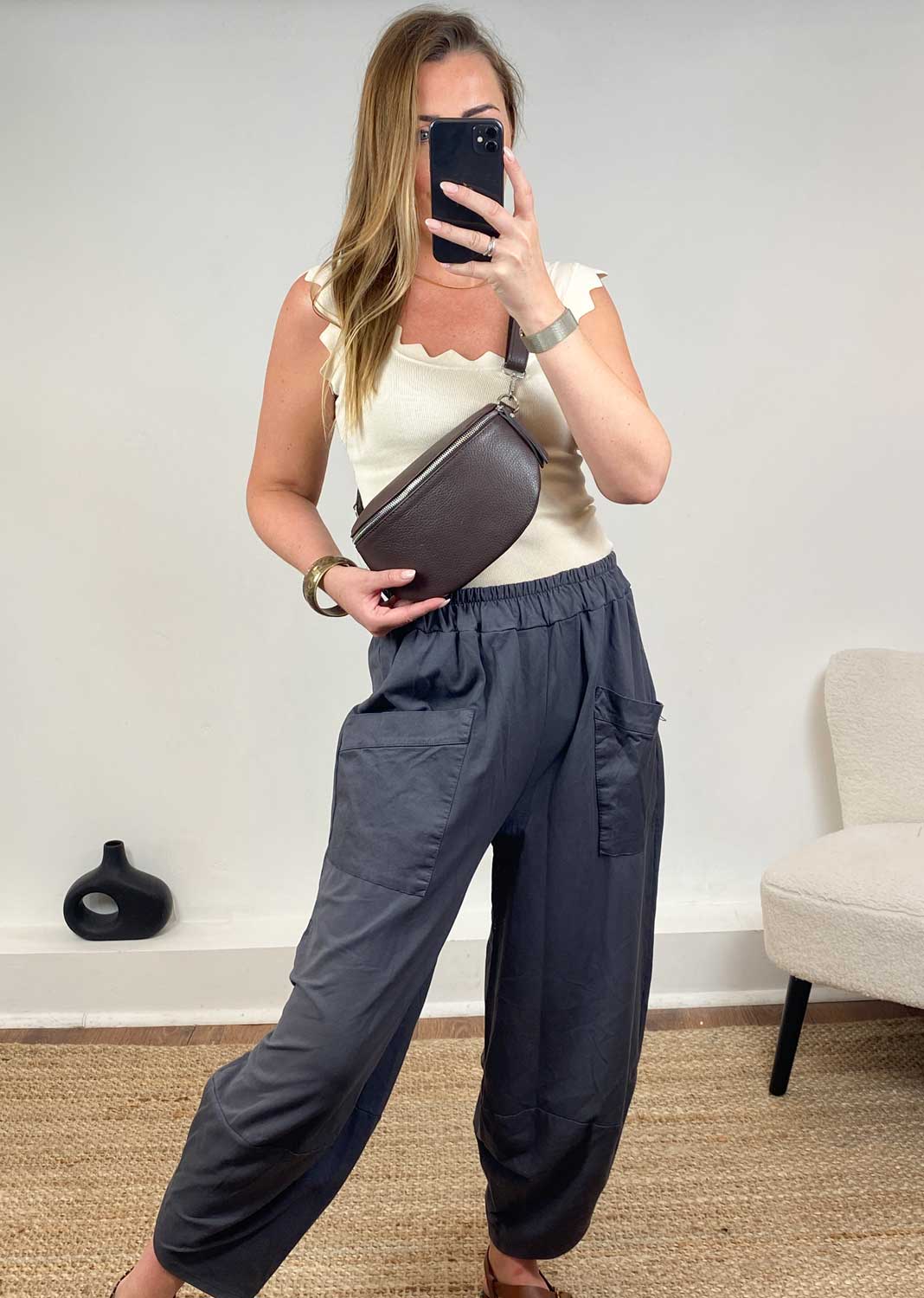 Bonnie Leather Sling Bag  Brown