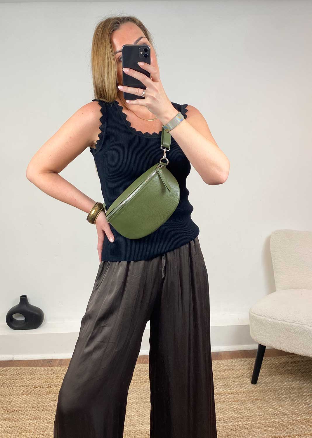 Kkaki Leather Sling Bag