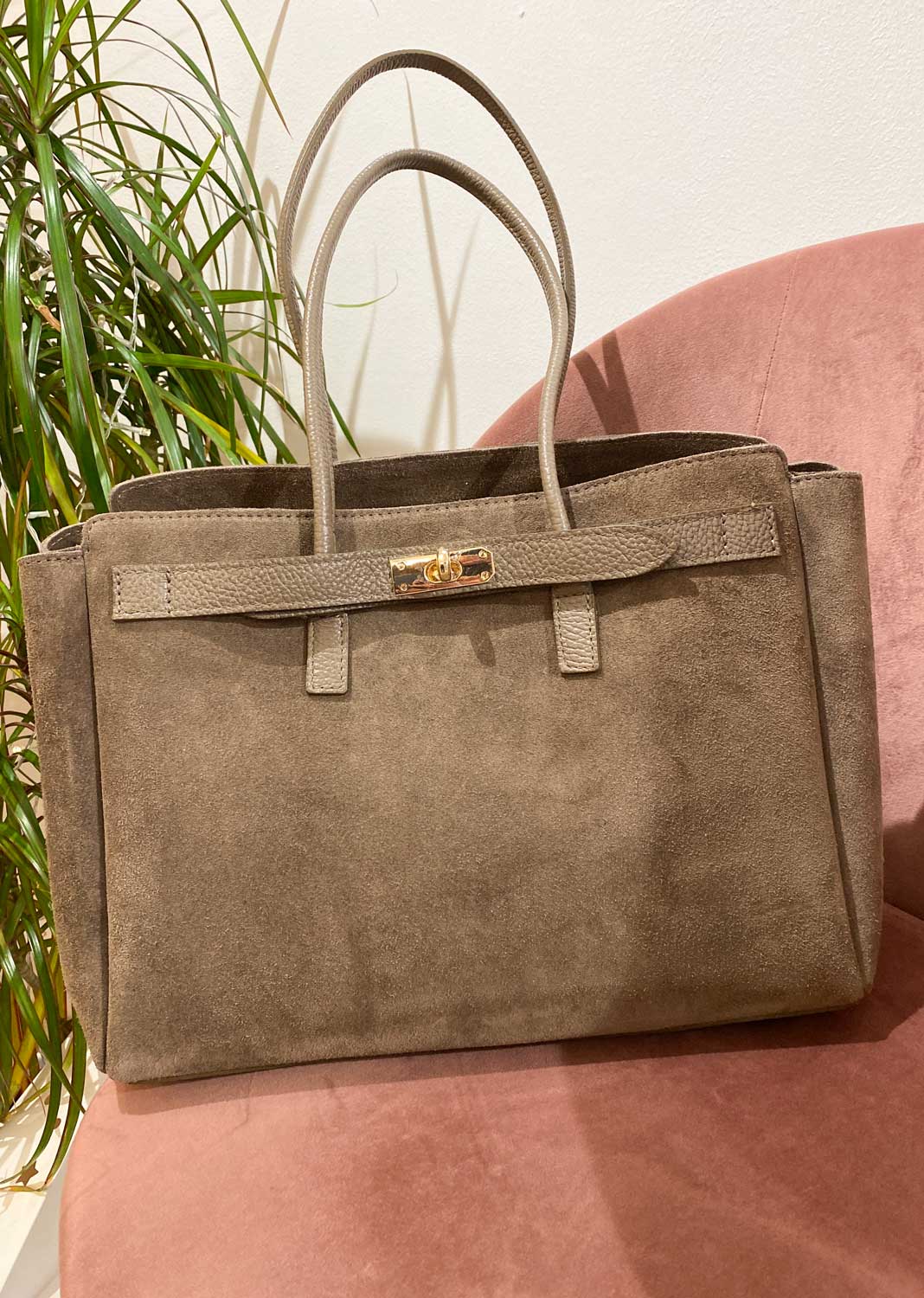 Brigitte Messenger Tote Bag Taupe