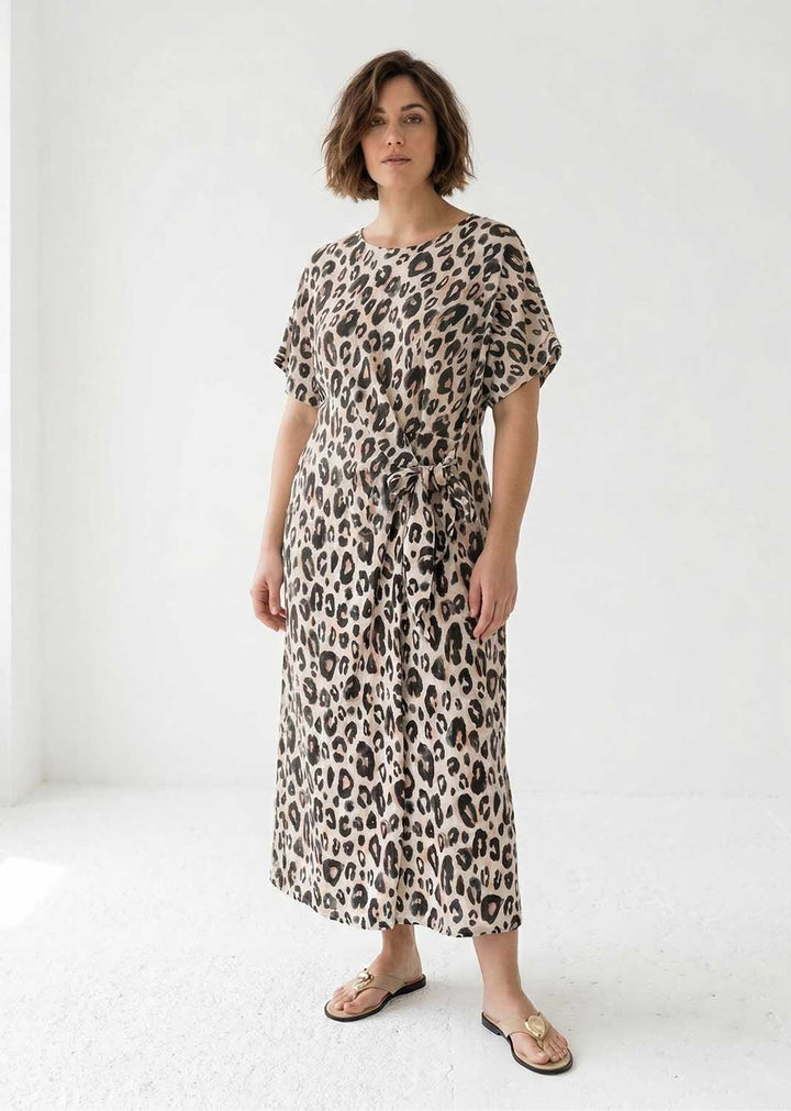 Brooke Leopard Tie Dress