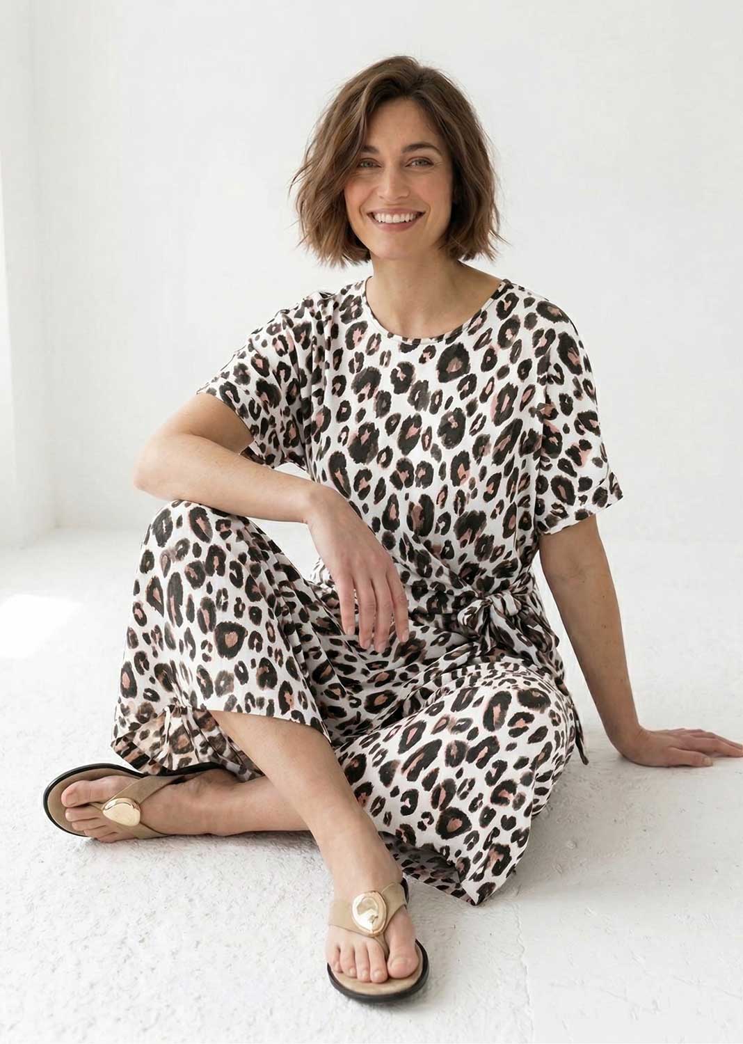 Brooke Leopard Tie Dress