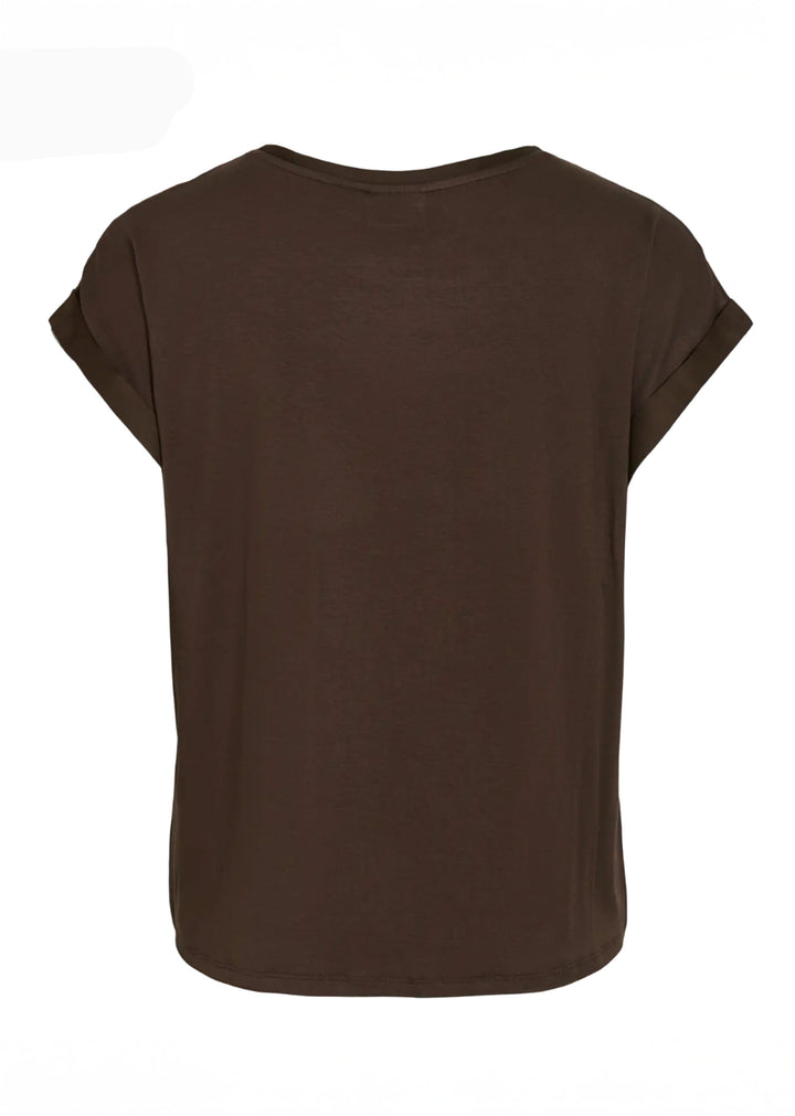 Ellette Satin Top Brown