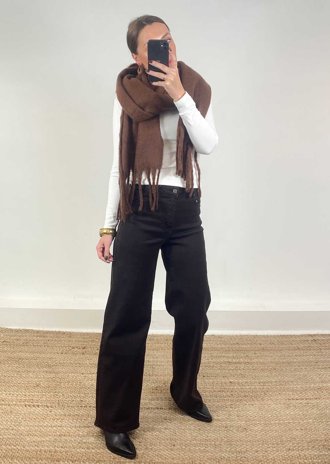 Lucy Wide Leg Jeans Brown