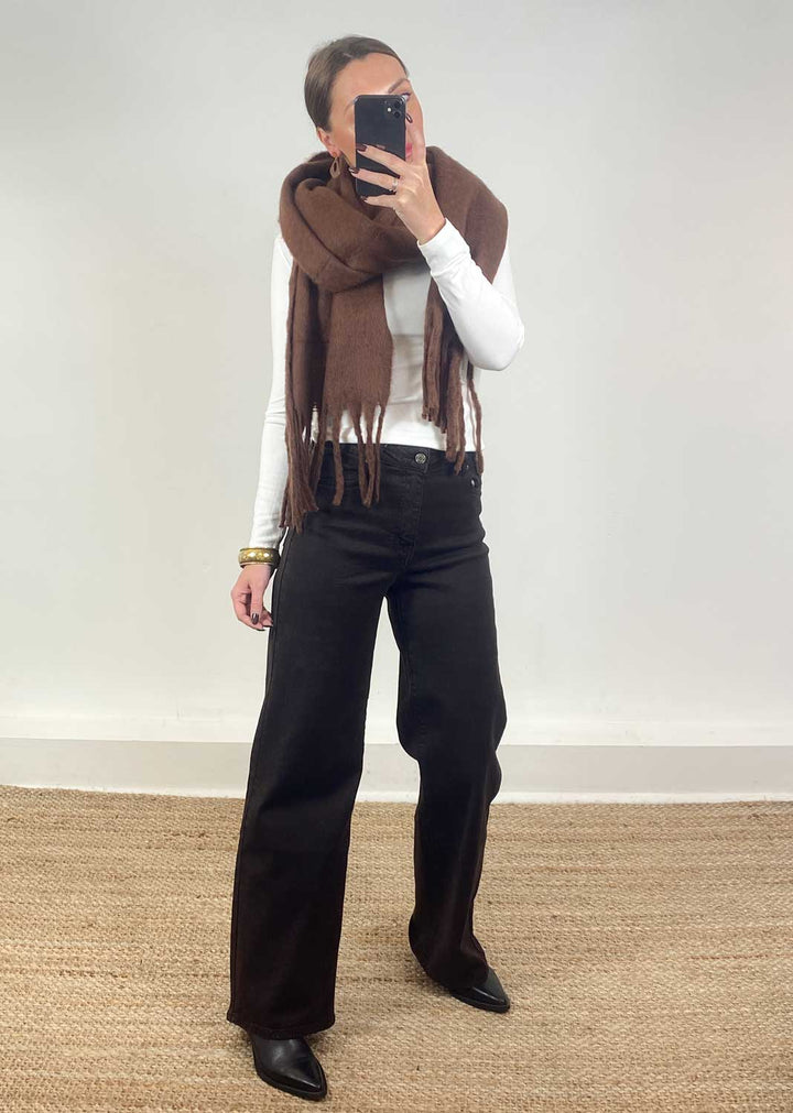 Lucy Wide Leg Jeans Brown