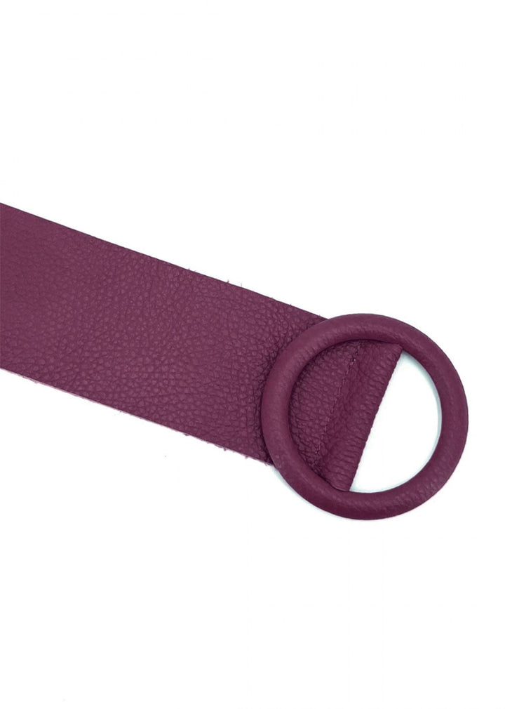 Burgundy Leather Belt 
