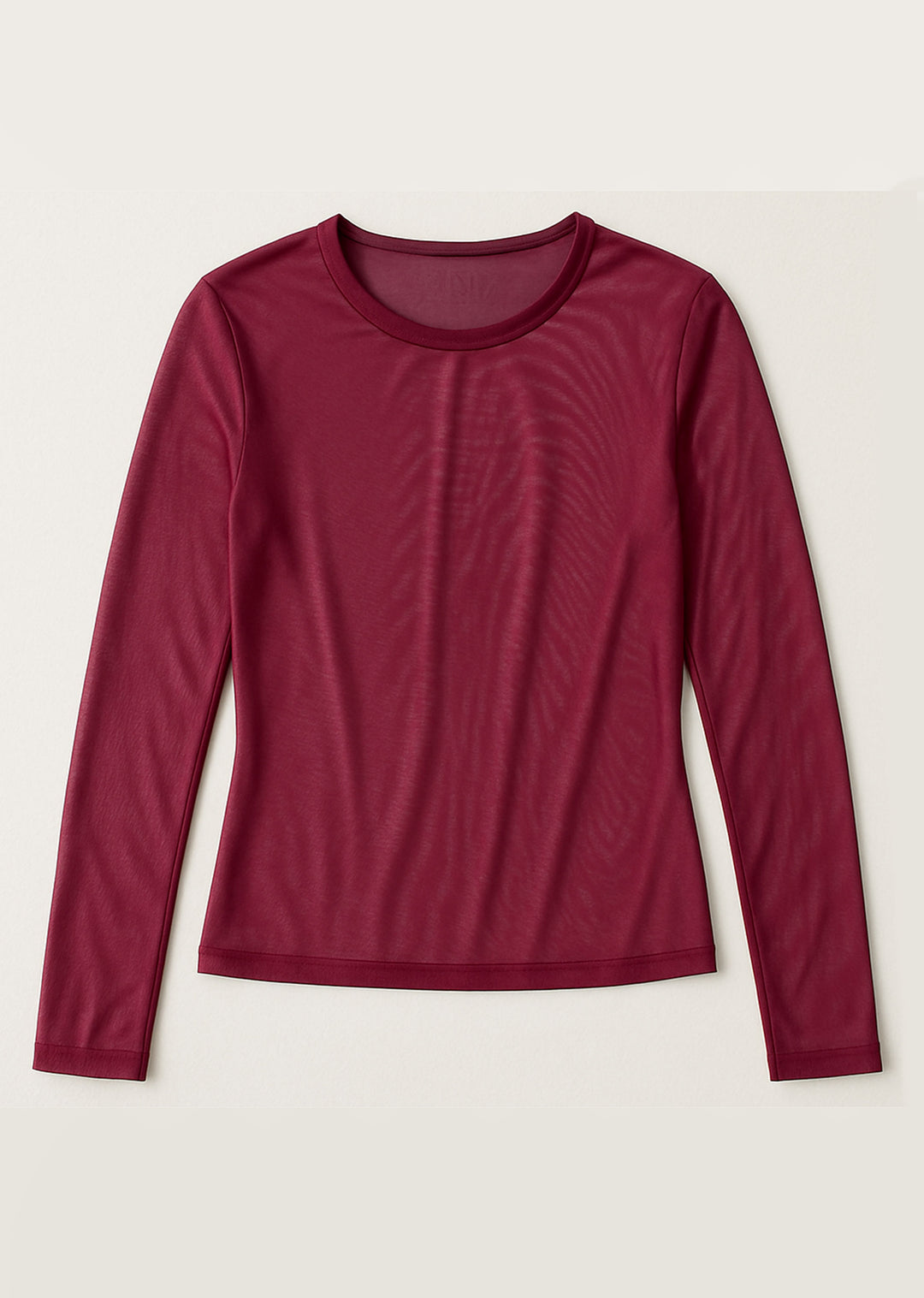 Maddie Burgundy Sheer Top